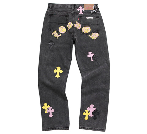 Chrome Hearts London Levi's Cross Patch Jeans