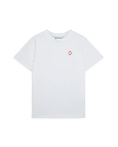 CASABLANCA Diamond Logo Patch T-Shirt White