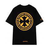 Chrome Hearts - Plus Cross Shield Logo Yellow T Shirt Black