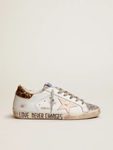 Golden Goose Super-Star silver glitter tongue and handwritten lettering on the foxing