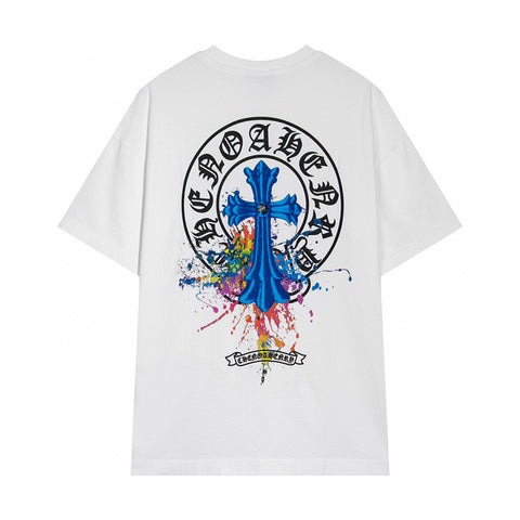 Chrome Hearts - Logo Cross Splash Color T-Shirt White