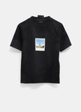 Balenciaga Paris By Day Tight T-shirt Black Faded