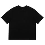 AMI Paris Oversized Logo-Appliquéd Cotton-Jersey T-Shirt Black/White