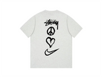 Nike x Stussy Peace, Love, Swoosh T-shirt Grey