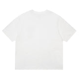 AMI Paris Oversized Logo-Appliquéd Cotton-Jersey T-Shirt White/Black