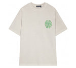 Chrome Hearts - Horseshoe Graffiti Cross Print Washed T-Shirt White