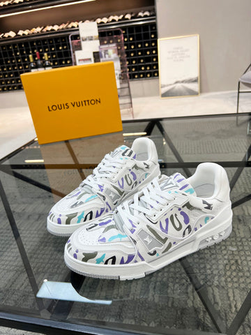 Louis Vuitton x Yayoi Kusama Trainer White Blue