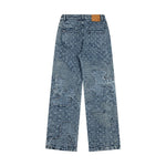 Louis Vuitton patchwork print design denim trousers 12.19