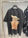 Balenciaga Baby Yoda Short Oversized Tshirt Black