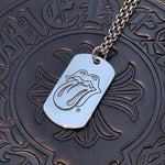 Chrome Hearts - Rolling Stones Dog Tag Pendant Necklace