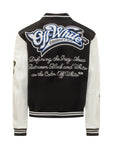OFF - WHITE Logic Patch Varsity Jacket in black