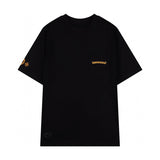 Chrome Hearts - Plus Cross Shield Logo Yellow T Shirt Black