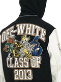 OFF - WHITE Logic Varsity Jacket black