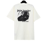 Palm Angels Racing monogram T-Shirt White