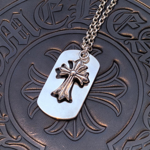 Chrome Hearts - Cross Dog Tag Necklace