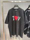 Balenciaga I Love You T Shirt Black