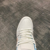 Off-White Out of Office 'White Iridescent' Leather Zip Tie