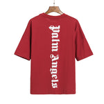 Palm Angels Vertical Logo T Shirt Red