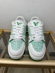 Louis Vuitton LV Trainer Lady Pink White Green