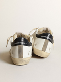 Golden Goose SUPERSTAR with perforated star and glossy midnight-blue leather heel tab