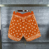 Rhude Bandana Print Swim Trunk Short Orange