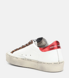 Golden Goose Hi-Star leather sneakers with leopard-print calf hair