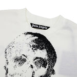 Palm Angels Skull Print Back Logo T-Shirt White & Black
