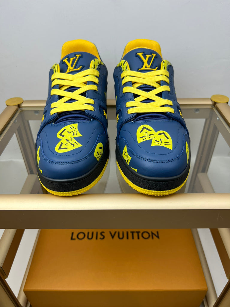 Louis Vuitton Trainer Navy Yellow