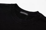 Chrome Hearts - Horseshoe Logo Red +Black Diamond Wash T-Shirt Grey