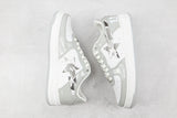 A Bathing Ape Bape Sta Low  Patent White and Gray