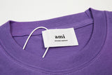 Ami Paris Ami de Coeur Organic Cotton T-Shirt Purple