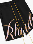 RHUDE GP SCRIPT LOGO KNIT SHORT