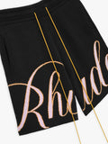 RHUDE GP SCRIPT LOGO KNIT SHORT