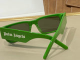 Palm Angels Palm Rectangle Frame Sunglasses Green