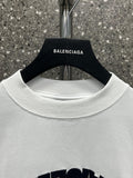 Balenciaga Logo Print Oversized T-Shirt White