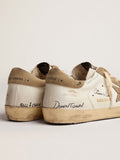 Golden Goose Super-Star White leather with dove-gray suede inserts and all-over