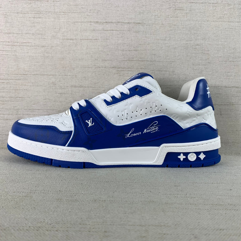 SALEOFF Louis Vuitton Trainer #54 Signature Blue White Sneaker - USALast