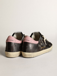 Golden Goose LTD sneakers in metallic camouflage nappa leather with black suede star and pink leather