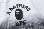 BAPE A Bathing Ape Tiger Camo Gradation College Tee (Grey)