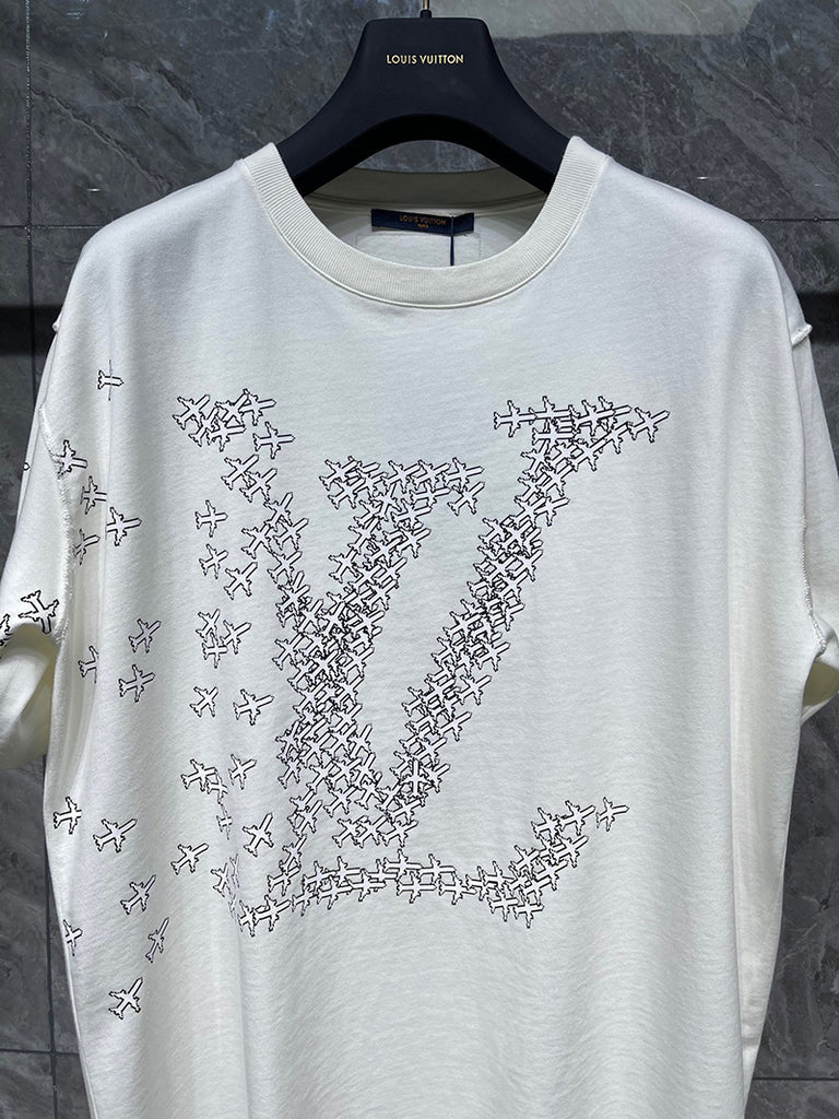Louis Vuitton LV short sleeve crew neck plane print tshirts tee