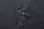 Chrome Hearts - Leather Horseshoe Cross Logo Shirt Black