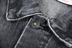 Off-White c/o Virgil Abloh Men's Gray Logo Printed Denim Jacket