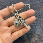 Chrome Hearts - Dagger and Cross Ball Pendant Necklace