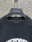 Balenciaga Logo Print Oversized T-Shirt Black