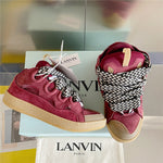 Lanvin Curb Sneakers In Burgundy