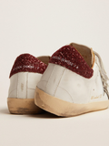 Golden Goose SUPERSTAR Old School sneakers with zebra-print pony skin star and red glitter heel tab
