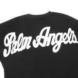 Palm Angels Logo Print Over Cotton T-shirt Black