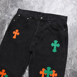 Chrome Hearts Miami Levi's Cross Patch Jeans