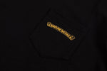 Chrome Hearts - Plus Cross Shield Logo Yellow T Shirt Black