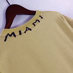 Palm Angels Crew-neck Logo T-shirt Khaki